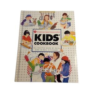 VTG American Heart Association Kids Cookbook White Hardcover Recipes Illustrated